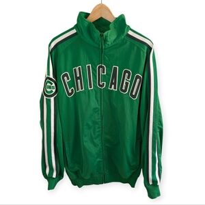 Stitches Chicago Cubs St. Patricks Day Jacket Green Large